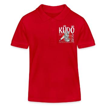 Kudo - Martial Arts - Kids Organic Polo Shirt by Stanley/Stella - red - Front