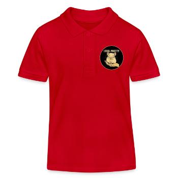 I Feel Pretty Chinchilla - Kinder Organic Poloshirt Mini Sprinter von Stanley/Stella - Rot - Vorne