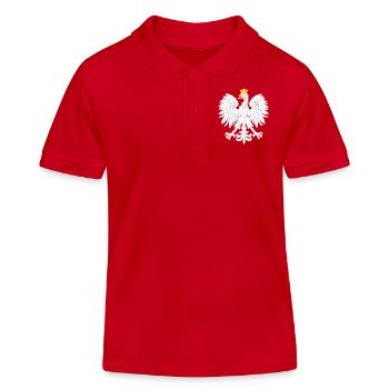 Polska Adler - Polo enfant bio Stanley/Stella - rouge - Devant
