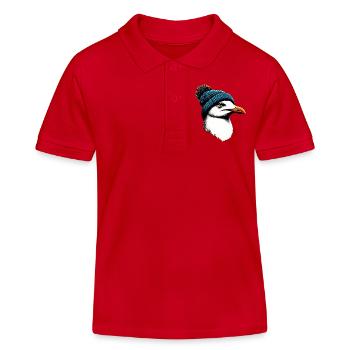 Mouette - Polo enfant bio Stanley/Stella - rouge - Devant
