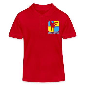 Breakdance - Kinder Organic Poloshirt Mini Sprinter von Stanley/Stella - Rot - Vorne