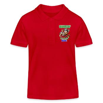 Faultier Shirt – Ist mir nur egal - Kinder Organic Poloshirt Mini Sprinter von Stanley/Stella - Rot - Vorne