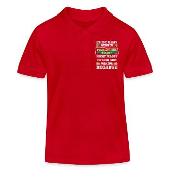 Mathematik Bücher - Kinder Organic Poloshirt Mini Sprinter von Stanley/Stella - Rot - Vorne