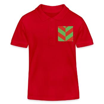 BLOW UP MOVIE: POP ART CUSHION 'DIAGONAL OP ART' - Kids Organic Polo Shirt by Stanley/Stella - red - Front