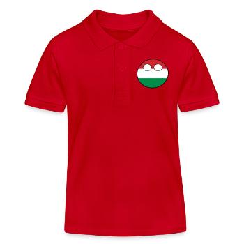 Countryball pays Patrie Hongrie - Polo enfant bio Stanley/Stella - rouge - Devant