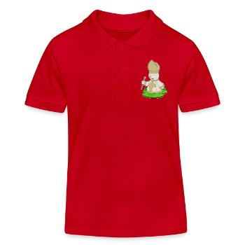 Chess Piece Bishop Chess - Kids Organic Polo Shirt by Stanley/Stella - red - Front