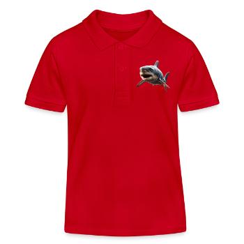 requin requin tigre requin plongeur requins mignons grand requin blanc - Polo enfant bio Stanley/Stella - rouge - Devant