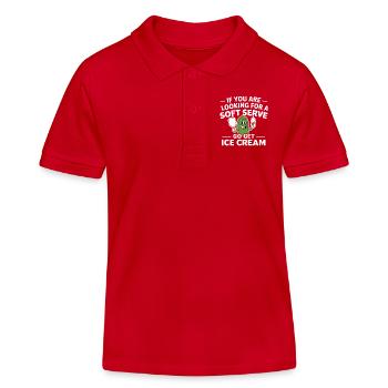 Pickleball Aufschlag - Kinder Organic Poloshirt Mini Sprinter von Stanley/Stella - Rot - Vorne