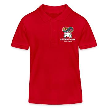 Different Wiring Same Power Gaming Motiv - Kinder Organic Poloshirt Mini Sprinter von Stanley/Stella - Rot - Vorne