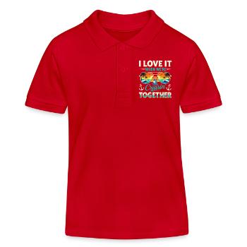 Cruise Cruise Ship Cruise Holidays - Kids Organic Polo Shirt by Stanley/Stella - red - Front
