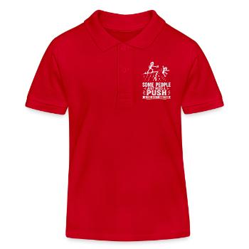 Schubbser dans la bonne direction : sarcasme - Polo enfant bio Stanley/Stella - rouge - Devant