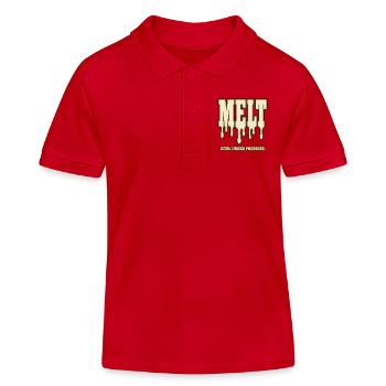 MELT – Cool Under Pressure | Humor about Stress - Kids Organic Polo Shirt by Stanley/Stella - red - Front