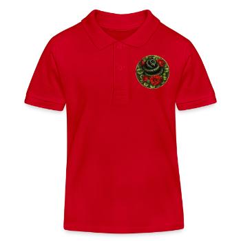 Serpent et roses rouges - Polo enfant bio Stanley/Stella - rouge - Devant