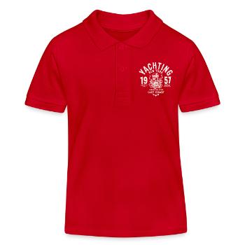 Yachting New York Long island - Polo enfant bio Stanley/Stella - rouge - Devant