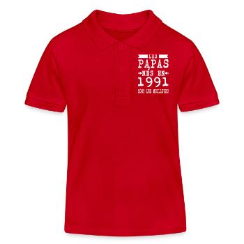 Dads born are better for it - Kids Organic Polo Shirt by Stanley/Stella - red - Front