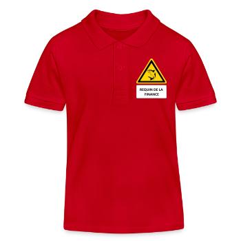 Requin de la finance - Polo enfant bio Stanley/Stella - rouge - Devant