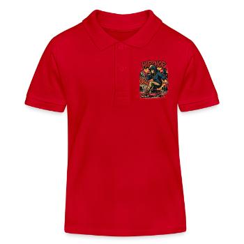 Hopfen - Kinder Organic Poloshirt Mini Sprinter von Stanley/Stella - Rot - Vorne