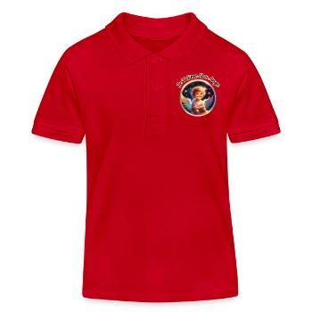 Je T Aime Mon Ange 1 - Polo enfant bio Stanley/Stella - rouge - Devant