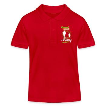 Opa und Enkel Freunde - Kinder Organic Poloshirt Mini Sprinter von Stanley/Stella - Rot - Vorne