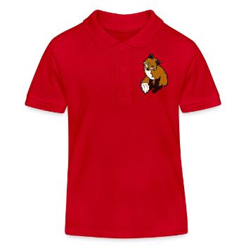 Fuchs - Kinder Organic Poloshirt Mini Sprinter von Stanley/Stella - Rot - Vorne