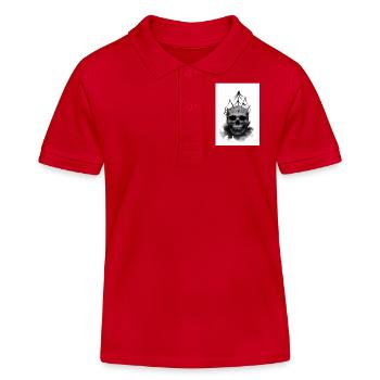 Deadhead Spider Skull - Kinder Organic Poloshirt Mini Sprinter von Stanley/Stella - Rot - Vorne