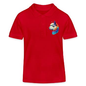 Alpaga - Polo enfant bio Stanley/Stella - rouge - Devant