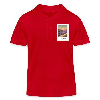 Lavendelfeld Provence France - Kinder Organic Poloshirt Mini Sprinter von Stanley/Stella - Rot - Vorne