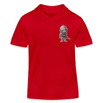 Ritter mit Holzrüstung – Fantasy RPG Krieger - Kinder Organic Poloshirt Mini Sprinter von Stanley/Stella - Rot - Vorne
