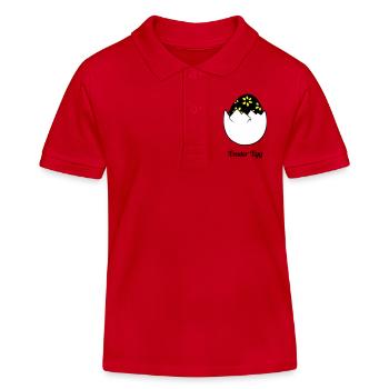 œuf de Pâques - Polo enfant bio Stanley/Stella - rouge - Devant