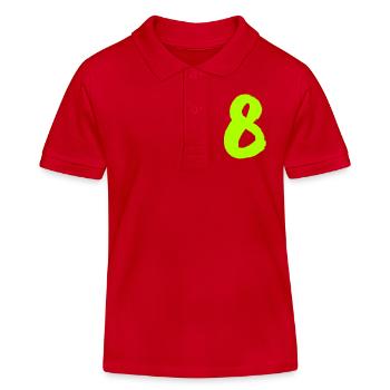 8 - Kinder Organic Poloshirt Mini Sprinter von Stanley/Stella - Rot - Vorne