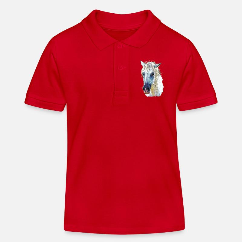 camarguepferd - Kinder Organic Poloshirt Mini Sprinter von Stanley/Stella - Rot