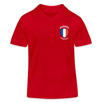 Emblème du bouclier d’Angers France - Polo enfant bio Stanley/Stella - rouge - Devant