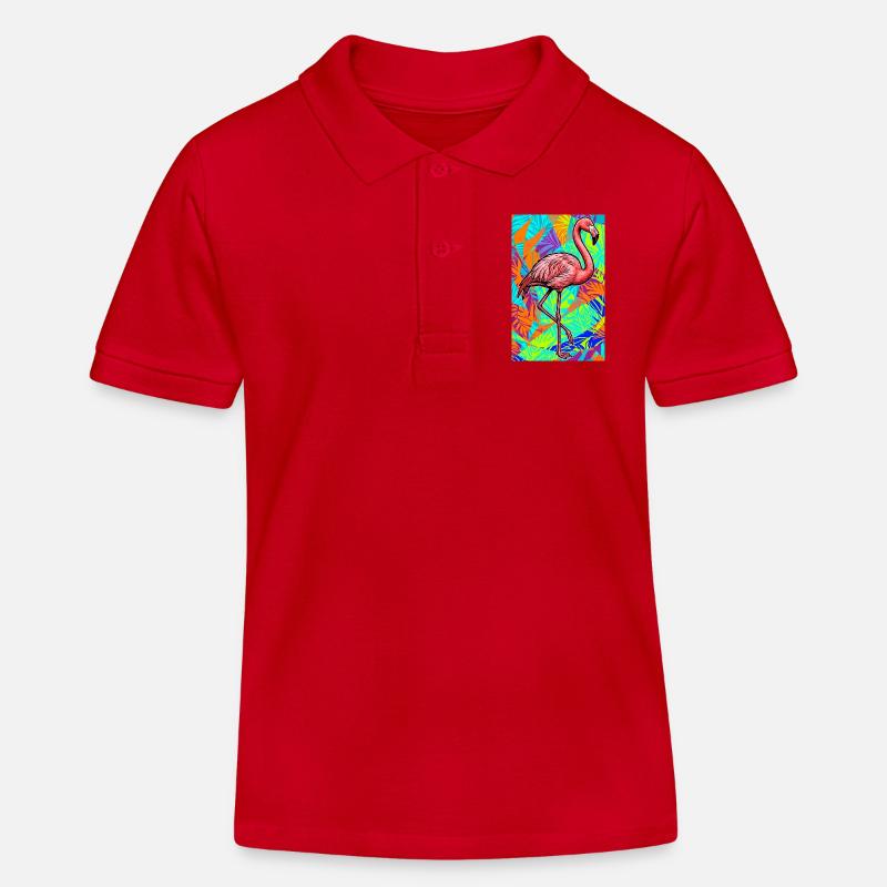 Flamant - Polo enfant bio Stanley/Stella - rouge