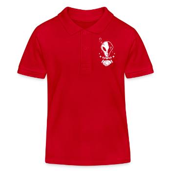 Amitié extraterrestre - Extraterrestre - Polo enfant bio Stanley/Stella - rouge - Devant