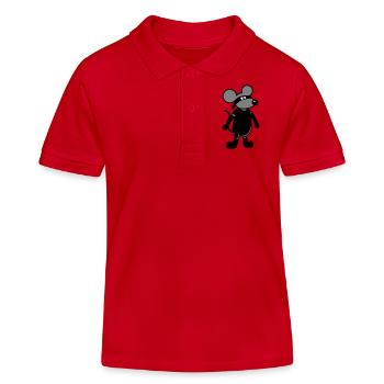 Souris Méchant Voleur Ninja Raid Voleur Cambrioleur - Polo enfant bio Stanley/Stella - rouge - Devant