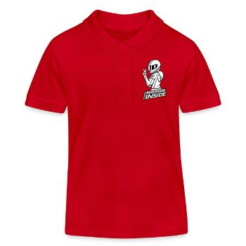 Biker Girl inside (Farben änderbar) - Kinder Organic Poloshirt Mini Sprinter von Stanley/Stella - Rot - Vorne