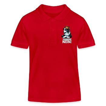 Before you ask: Border Collie, Herding Dog, Collie Dog - Kids Organic Polo Shirt by Stanley/Stella - red - Front