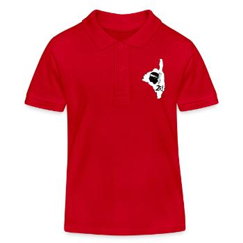 Corse du nord - Polo enfant bio Stanley/Stella - rouge - Devant