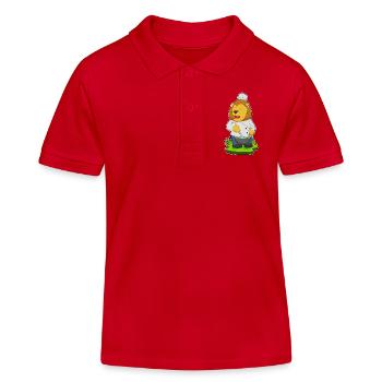 Cuisson dans un bol de cuisson Lion - Polo enfant bio Stanley/Stella - rouge - Devant