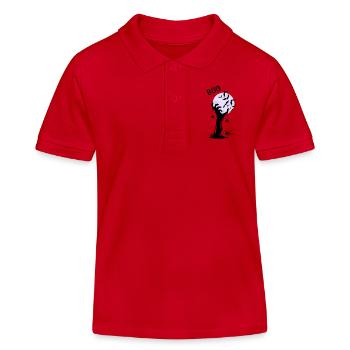 Mondnacht Fledermäuse über grusel Baum - Kinder Organic Poloshirt Mini Sprinter von Stanley/Stella - Rot - Vorne
