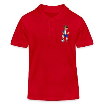 Soccer Boy France Fan Drapeau français - Polo enfant bio Stanley/Stella - rouge - Devant