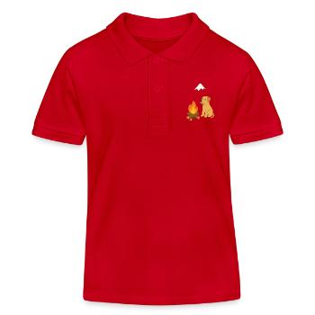 The magic of the campfire in the open air - Kids Organic Polo Shirt by Stanley/Stella - red - Front