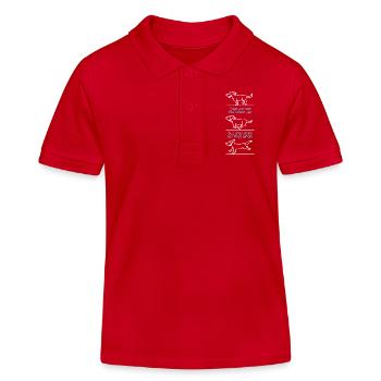 Hunde machen unser Leben ganz (dunkel) - Kinder Organic Poloshirt Mini Sprinter von Stanley/Stella - Rot - Vorne