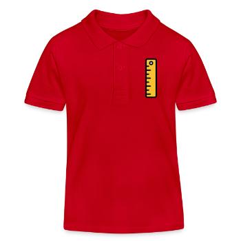 Bureau de l’outil de règle d’échelle - Polo enfant bio Stanley/Stella - rouge - Devant