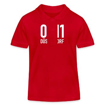 0211 Vorwahl Düsseldorf NRW Rhein - Kinder Organic Poloshirt Mini Sprinter von Stanley/Stella - Rot - Vorne