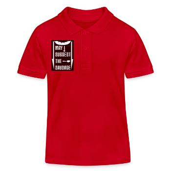 may i suggest the sausage funny desing - Polo enfant bio Stanley/Stella - rouge - Devant