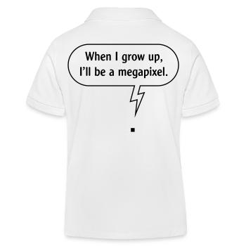 When I Grow Up, I’ll Be A Megapixel. (B / Outline) - Kinder Organic Poloshirt Mini Sprinter von Stanley/Stella - Weiß - Hinten