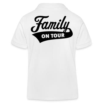 Family On Tour (Family Holiday / Black) - Kids Organic Polo Shirt by Stanley/Stella - white - Back