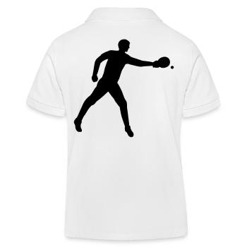 Tischtennisspieler Schlag mit Links - Kinder Organic Poloshirt Mini Sprinter von Stanley/Stella - Weiß - Hinten