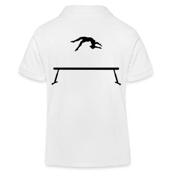 Gymnastique saut à la poutre - Polo enfant bio Stanley/Stella - blanc - Dos